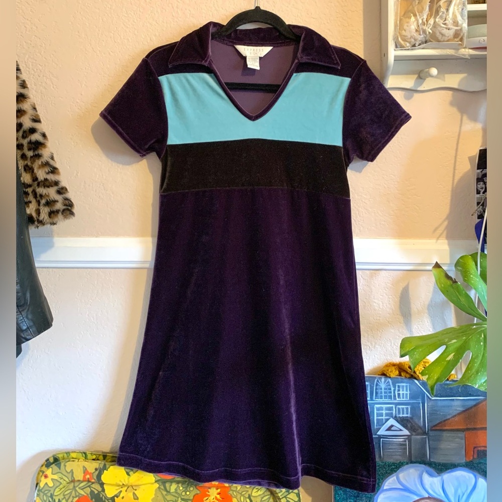 Express Purple and Blue Dress